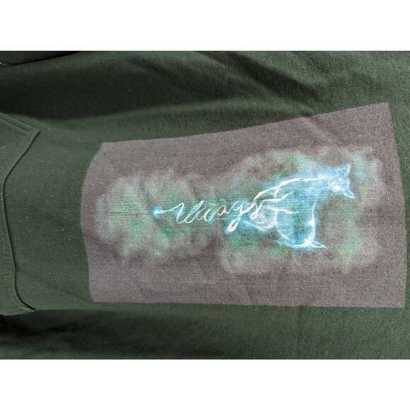 EUC Green Harry Potter Always Snape Patronus Large Hoodie - Picture 5 of 7